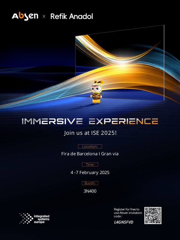 Absen x Refik Anadol Unveil AI Art Installation at ISE 2025 | Absen